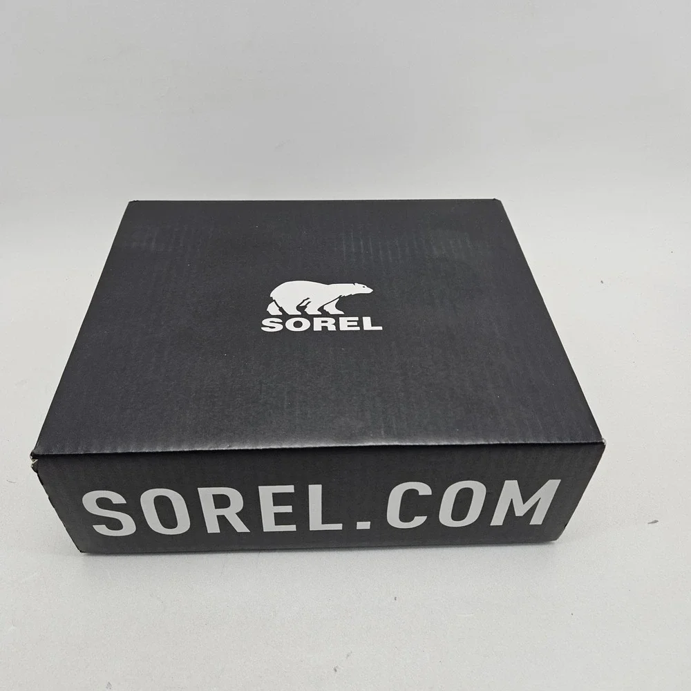 Sorel Snow Commander Black Charcoal Kids Winter Boots NC1960-010 Size 12 NEW